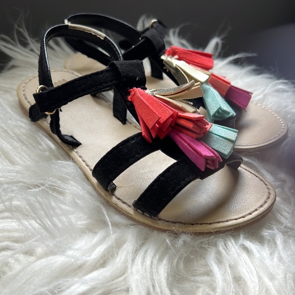 Gymboree Tassel Fringe Gladiator Sandal Toddler Girl Size 9 - Picture 2 of 3